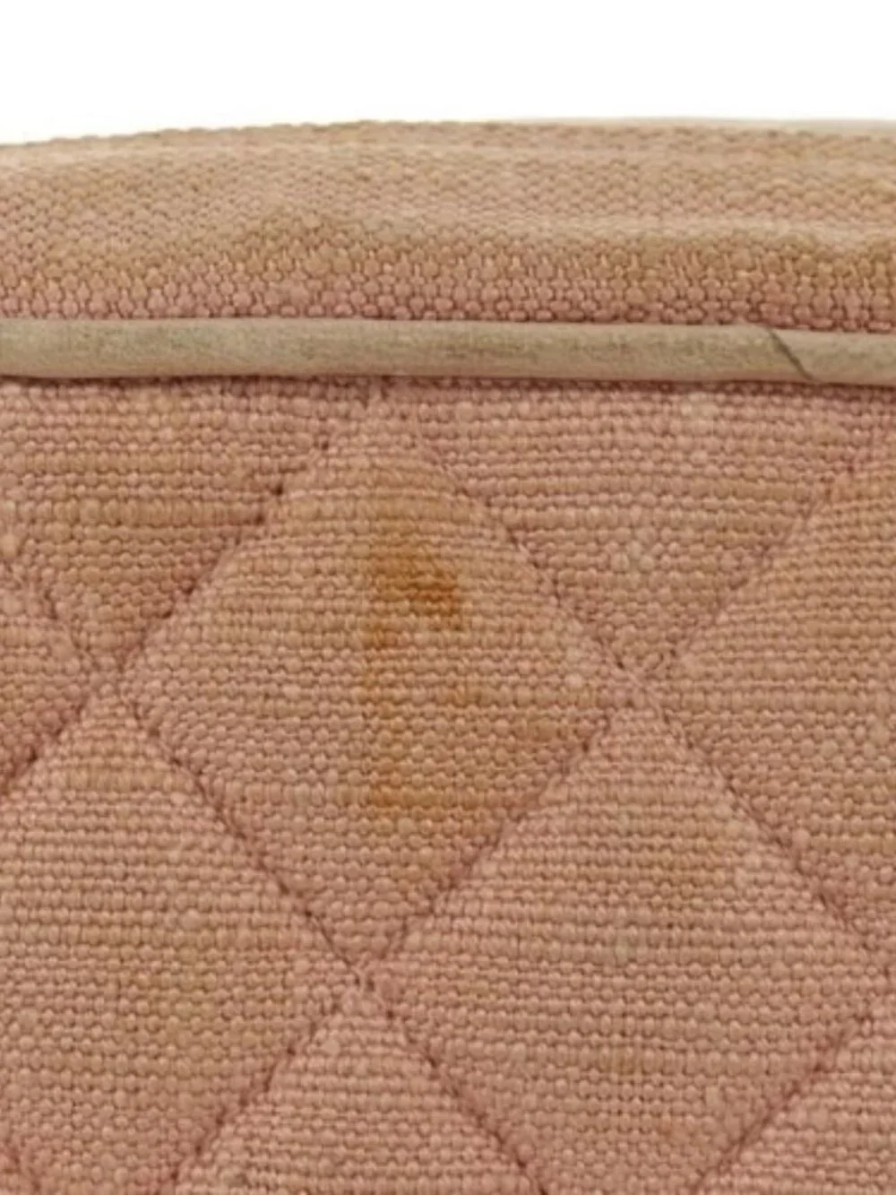 CHANEL Matelasse Chain Shoulder Bag Canvas Pink Gold CC Auth 183065M